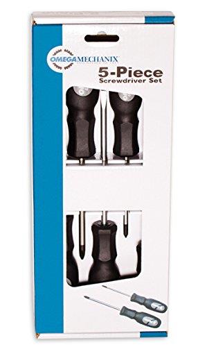 5 Pc Piece Screwdriver Set Soft Comfort Grip Magnetic Tip Omega M9305 For Life