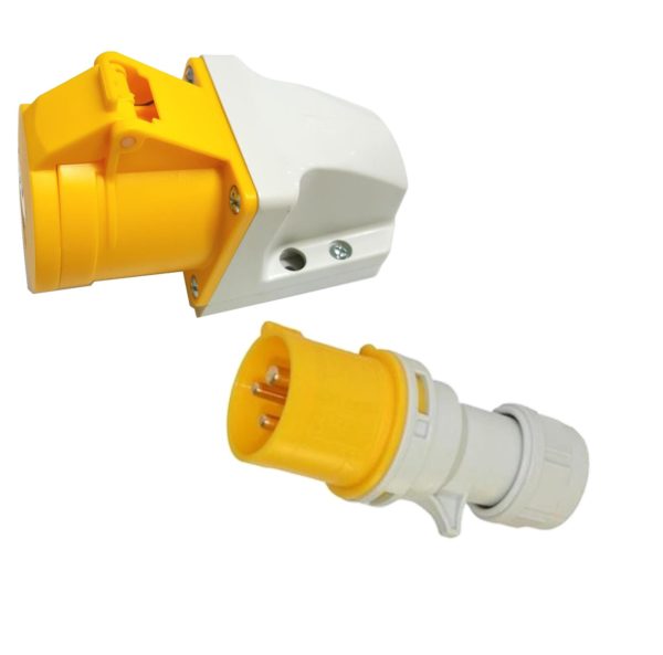 PCE Yellow EL/P205 Plug 32A 110 Volt 3 pin