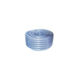 Clear Braided Hose PVC 10mm (3/8") 30 Metre Coil Water, Air Compressor, Chemical, Sewage, Pump, Manufactured from a top quality crystal clear “virgin” PVC compound. This hose is ideal for factory airlines, fluid systems and many industrial applications. Reinforced with a tensile quality polyester yarn, this hose offers high working pressures and extreme flexibilityApplications:Water supply and drainingTransfer of various fluids and powderSupplying water, gas, oil etc in agriculture and industryCharacteristicsExcellent abrasion resistanceFlexibility goodHigh resistance to alkalis/acidsSilicone freeCadmium freeLow toxicityTransparency excellentManufactured to comply with BS6066 & ISO5774Durable, anti-cold proof, non-inflatedHigh flexibility, lightweight and easy to handleNo fissure phenomenon by UV rays and direct rays of the sunLittle expansion or contractionPressure rated to 9 barTemperature range: -20Â°c to +65Â°
