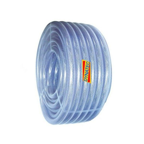 3/4" 19mm Clear Braided 4 Power flush Power flushing Dump hose Water Compressor Air DX/1402505Clear Braided Hose PVC 19mm (3/4") 30 Metre Coil Water, Air Compressor, Chemical, Sewage, PumpManufactured from a top quality crystal clear “virgin” PVC compound. This hose is ideal for factory airlines, fluid systems and many industrial applications. Reinforced with a tensile quality polyester yarn, this hose offers high working pressures and extreme flexibilityApplications:Water supply and drainingTransfer of various fluids and powderSupplying water, gas, oil etc in agriculture and industryCharacteristicsExcellent abrasion resistanceFlexibility goodHigh resistance to alkalis/acidsSilicone freeCadmium freeLow toxicityTransparency excellentManufactured to comply with BS6066 & ISO5774Durable, anti-cold proof, non-inflatedHigh flexibility, lightweight and easy to handleNo fissure phenomenon by UV rays and direct rays of the sunLittle expansion or contractionPressure rated to 9 barTemperature range: -20°c to +65°cGreat value for moneySupplied brand newSuitable for many applicationsAvailable from stock for immediate dispatchAll prices include VAT. Invoice provided