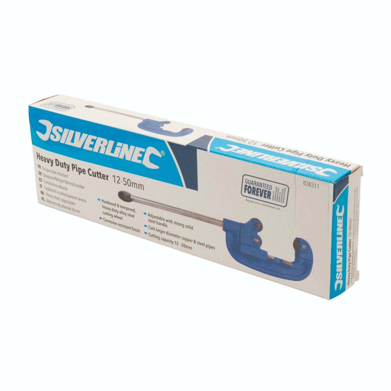 Silverline 838311 Heavy Duty Pipe Cutter Capacity 12mm 50mm Plumbing Tools 