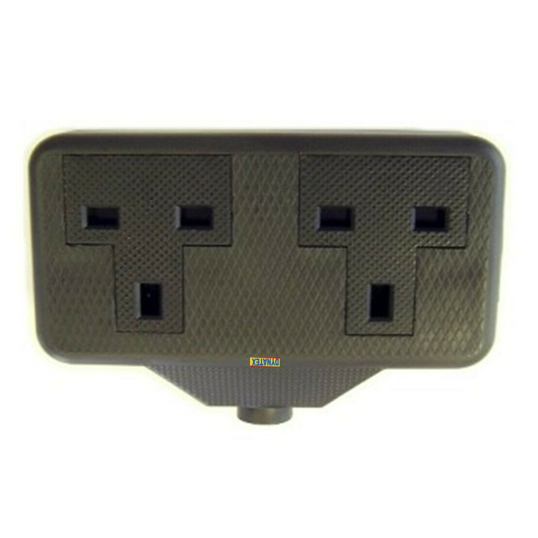 13 Amp Electric Hard Rubber Twin Socket 13A Heavy Duty Mains Electrical 3 Pin 
